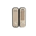 Lockey 2950 Keyless Mechanical Single Combination Hook Bolt Lock for Sliding Doors and Gates - Satin Chrome Marine Grade