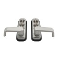Lockey 2985 Keyless Double Combination Deadlocking Spring Latch Lock with Key Override for Sliding Doors - Satin Chrome Marine Grade