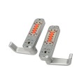 Lockey 2985 Keyless Double Combination Deadlocking Spring Latch Lock with Key Override for Sliding Doors - Satin Chrome Marine Grade