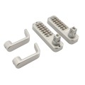 Lockey 2985 Keyless Double Combination Deadlocking Spring Latch Lock with Key Override for Sliding Doors - Satin Chrome Marine Grade