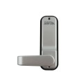Lockey 2985 Keyless Deadlocking Spring Latch Lock with Key Override for Sliding Doors - Satin Chrome Marine Grade
