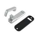 Lockey 2985 Keyless Deadlocking Spring Latch Lock with Key Override for Sliding Doors - Satin Chrome Marine Grade