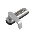 Lockey 2985 Keyless Deadlocking Spring Latch Lock with Key Override for Sliding Doors - Satin Chrome Marine Grade