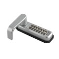 Lockey 2985 Keyless Deadlocking Spring Latch Lock with Key Override for Sliding Doors - Satin Chrome Marine Grade