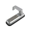 Lockey 2985 Keyless Deadlocking Spring Latch Lock with Key Override for Sliding Doors - Satin Chrome Marine Grade