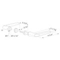 Aluminium handle pair with 2-1/2" follower