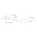 Aluminium handle pair with 2-1/2" follower