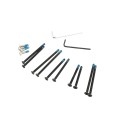 Locinox Handle Set with Rounded Corners in Anodized Aluminum Fixed/Rotating (RAL9005 Black) - 3006HOLD-PAD-9005 (Default)