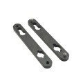Locinox Handle Set with Rounded Corners in Anodized Aluminum Fixed/Rotating (RAL9005 Black) - 3006HOLD-PAD-9005 (Default)