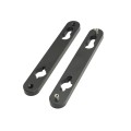 Locinox Handle Set with Rounded Corners in Anodized Aluminum Fixed/Rotating (RAL9005 Black) - 3006HOLD-PAD-9005 (Default)