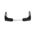 Locinox Handle Set with Rounded Corners in Anodized Aluminum Fixed/Rotating, High Version (RAL9005 Black) - 3006PAD-H-9005