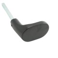 Locinox Handle Set with Rounded Corners in Anodized Aluminum Fixed/Rotating, High Version (RAL9005 Black) - 3006PAD-H-9005
