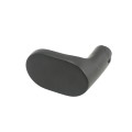 Locinox Handle Set with Rounded Corners in Anodized Aluminum Fixed/Rotating, High Version (RAL9005 Black) - 3006PAD-H-9005