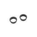 Locinox Handle Set with Rounded Corners in Anodized Aluminum Fixed/Rotating, High Version (RAL9005 Black) - 3006PAD-H-9005