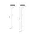 Adaptor plate for square to round posts for Modulec-SH electric strike