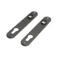 Locinox Aluminum Cover Shields for Insert Locks (Black RAL9005, 2-Piece Set) - 3020-HYB-ALU-9005