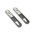Locinox Aluminum Cover Shields for Insert Locks (Black RAL9005, 2-Piece Set) - 3020-HYB-ALU-9005