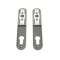 Locinox Aluminum Cover Shields for Insert Locks (Black RAL9005, 2-Piece Set) - 3020-HYB-ALU-9005