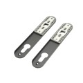 Locinox Aluminum Cover Shields for Insert Locks (Black RAL9005, 2-Piece Set) - 3020-HYB-ALU-9005