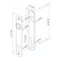 Aluminum anodized cover plate for insert locks (2 pieces) in RAL 9005
