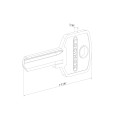 Blank key for reproducing 2-1/8" cylinders