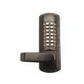 Lockey 3835 Mechanical Keyless Deadbolt Lever Lock with Passage Mode - Jet Black Marine Grade