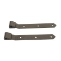 Locinox Hot-Dip Galvanized 180° Strap Hinge for Wood Gates (Black) (13 3/4") - 3DW-350-HDG-9005
