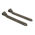 Locinox Hot-Dip Galvanized 180° Strap Hinge for Wood Gates (Black) (13 3/4") - 3DW-350-HDG-9005