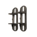 Locinox Hot-Dip Galvanized 180° Strap Hinge for Wood Gates (Black) (13 3/4") - 3DW-350-HDG-9005