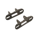 Locinox Hot-Dip Galvanized 180° Strap Hinge for Wood Gates (Black) (13 3/4") - 3DW-350-HDG-9005
