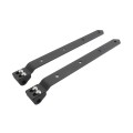 Locinox Hot-Dip Galvanized 180° Strap Hinge for Wood Gates (Black) (17 3/4") - 3DW-450-HDG-9005 (Default)