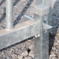Gate hold-back catch hot-dip galvanized - For gate profiles with a max. width of 2"