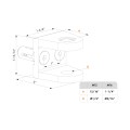 Bolt-on U-shaped earplate with Quick-Fix (2 pieces) -  M12 - RAL 9005
