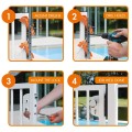 Tool case with drilling jig for surface mounted locks and corresponding keeps