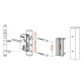 Tool case with drilling jig for surface mounted locks and corresponding keeps