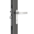 Insert lock with 2-3/8" backset for profiles of 3-1/8" or more for metal gates