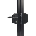 Large surface mounted ornamental gate lock for Square 3/8" profiles in RAL 7016 with 3006FA - Zamac handle pair & Cylinder: VSZ - Keyed to differ