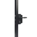Small surface mounted ornamental gate lock for Square 1-1/2" to 2" profiles in RAL 7016 with 3006FA - Zamac handle pair & Cylinder: VCA - Keyed to differ