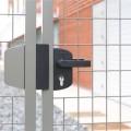 Surface mounted child safety lock for Square 2" profiles in RAL 7016 with 3006 WSI - Security knob & Cylinder: VCA - Keyed to differ