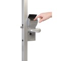 FREE VINCI - Surface mounted mechanical code lock with secured entrance and free exit for Square 2-1/2" to 3" profiles in silver