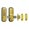 Lockey 2200 Series Mechanical Keyless Surface Mount Deadbolt Lock (Bright Brass) - 2200-BB