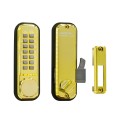 Lockey 2500 Series Mechanical Keyless Combination Hook Bolt Lock (Bright Brass) - 2500-BB