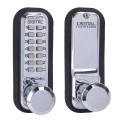 Lockey 2830 Series Mechanical Keyless Knob-Style Lock With Passage Function (Bright Chrome, Single Combination) - 2830-BC-SC