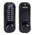 Lockey 2830 Series Mechanical Keyless Knob-Style Lock With Passage Function (Jet Black, Single Combination) - 2830-JB-SC