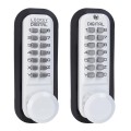 Lockey 2830DC Series Mechanical Keyless Knob-Style Double Combination Lock With Passage Function (White, Double Combination) - 2830-WH-DC