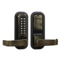 Lockey 2835 Series Mechanical Keyless Lever-Style Lock With Passage Function (Antique Brass, Single Combination) - 2835-AB-SC