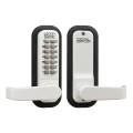 Lockey 2835 Series Mechanical Keyless Lever-Style Lock With Passage Function (White, Single Combination) - 2835-WH-SC