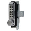 Lockey 2900 Series Mechanical Keyless Narrow Stile Deadbolt Lock (Bright Chrome, Single Combination) - 2900-BC-SC