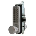 Lockey 2930 Series Mechanical Keyless Narrow Stile Knob Lock With Passage Function  (Marine Grade, Single Combination) - 2930-MG-SC