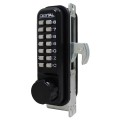 Lockey 2950 Series Mechanical Keyless Narrow Stile Hook Bolt Lock (Jet Black, Single Combination) - 2950-JB-SC